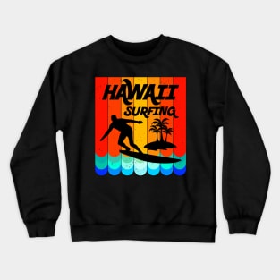 Vintage Hawaii Surfing Label Iconic Special Crewneck Sweatshirt